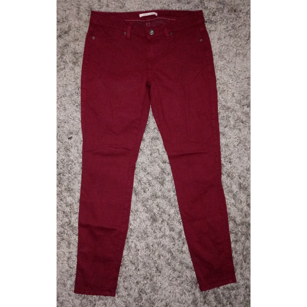 RICH & SKINNY Dark Red Skinny Jeans